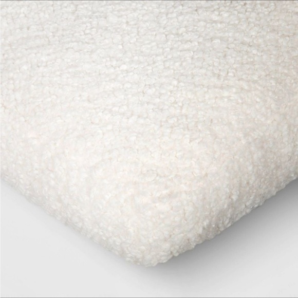 Oversized Teddy Boucle Heart Throw Pillow Ivory - Threshold™ - Picture 5 of 6